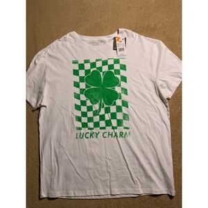 NWT Grayson Threads Men S/M Lucky Charm Four Leaf Clover‎ St Patrick's Day Shirt